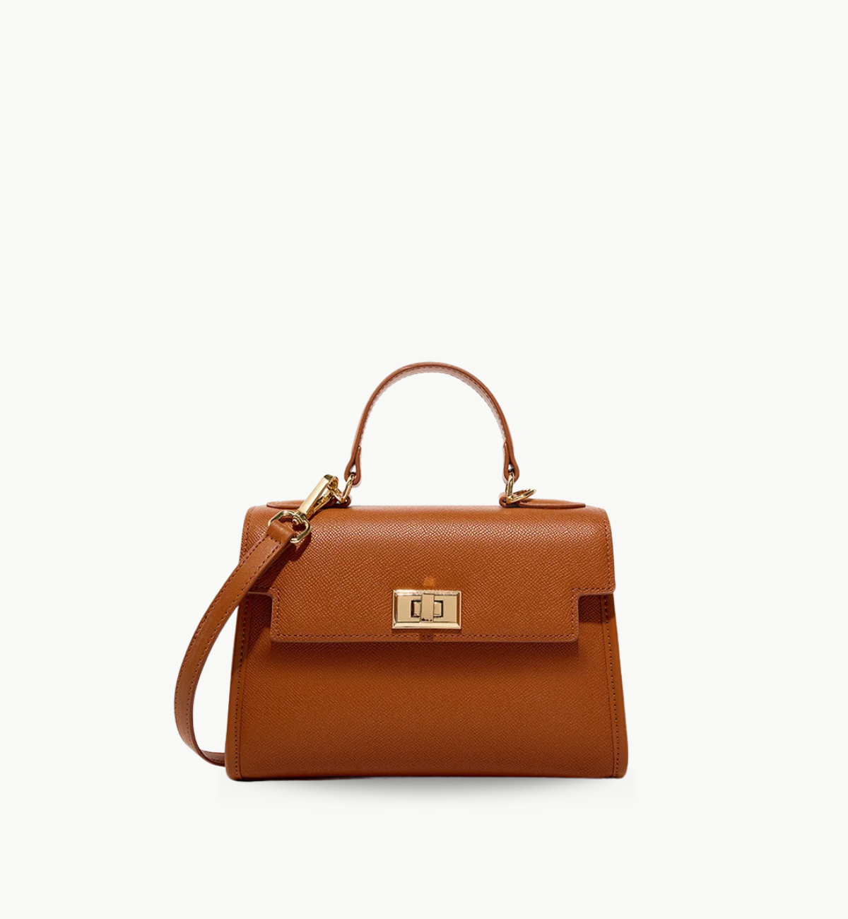 Bolsa de mão Lecce pequena em couro