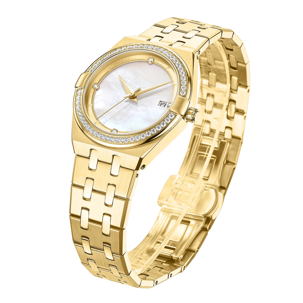 Relógio Feron Signora Feminino em Aço Dourado CIMT52